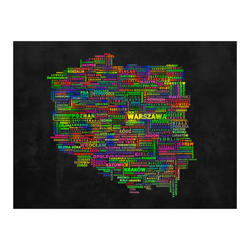 Fototapet Arkiio Den Karta Över Polen