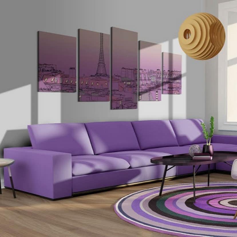 Tavla Arkiio Lavender Sunrise Over Paris