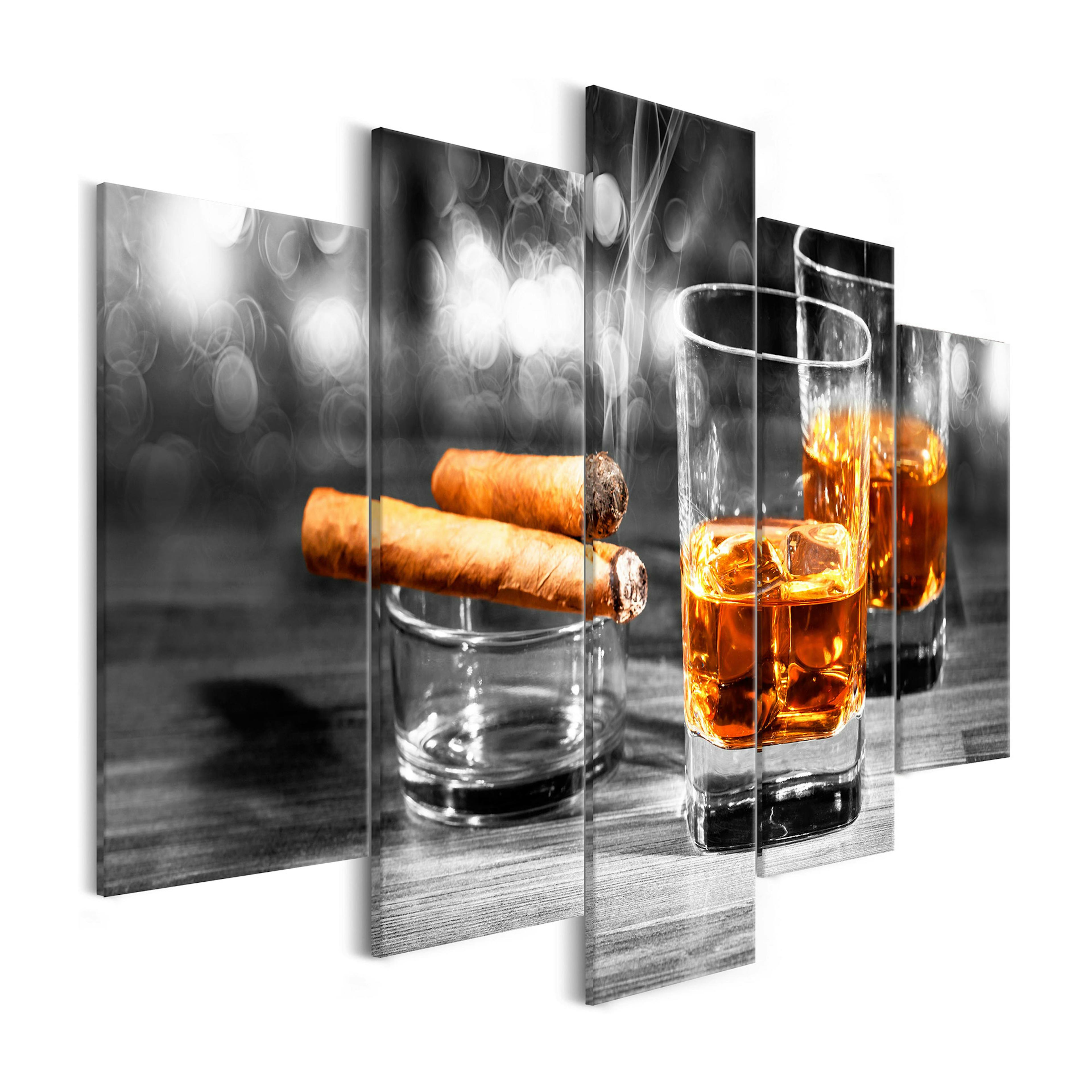 Tavla Arkiio Cigars and Whiskey Wide 5 delar 225x100