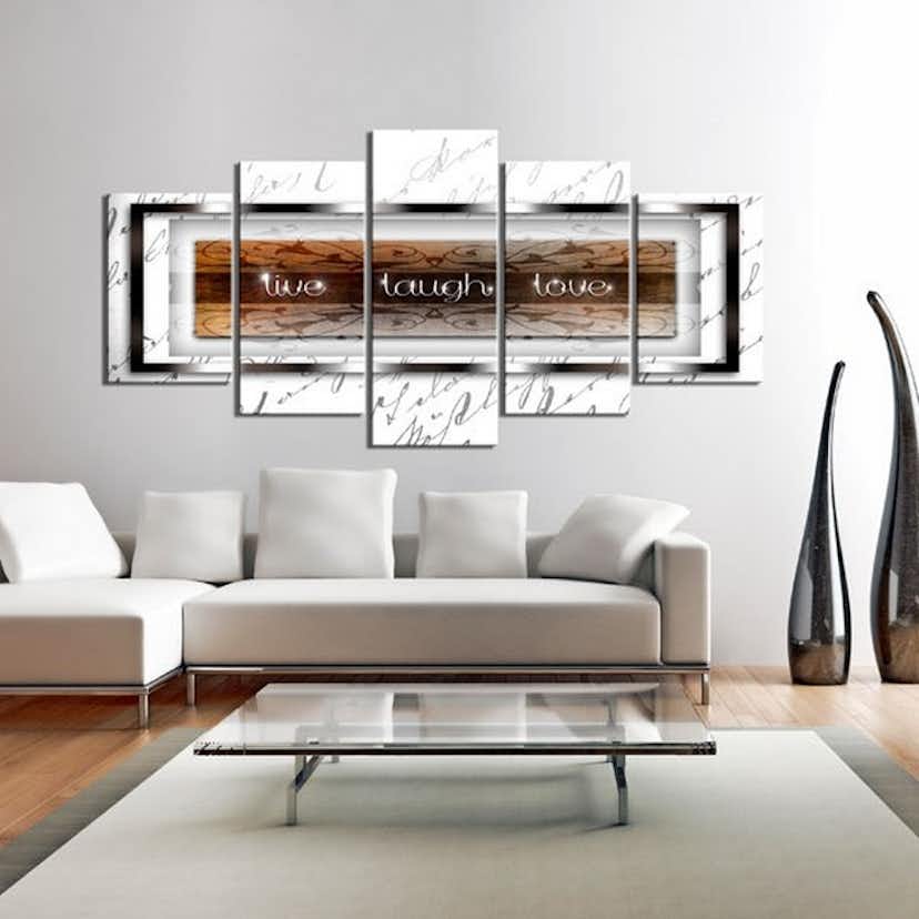 Tavla Arkiio Live Laugh Love White