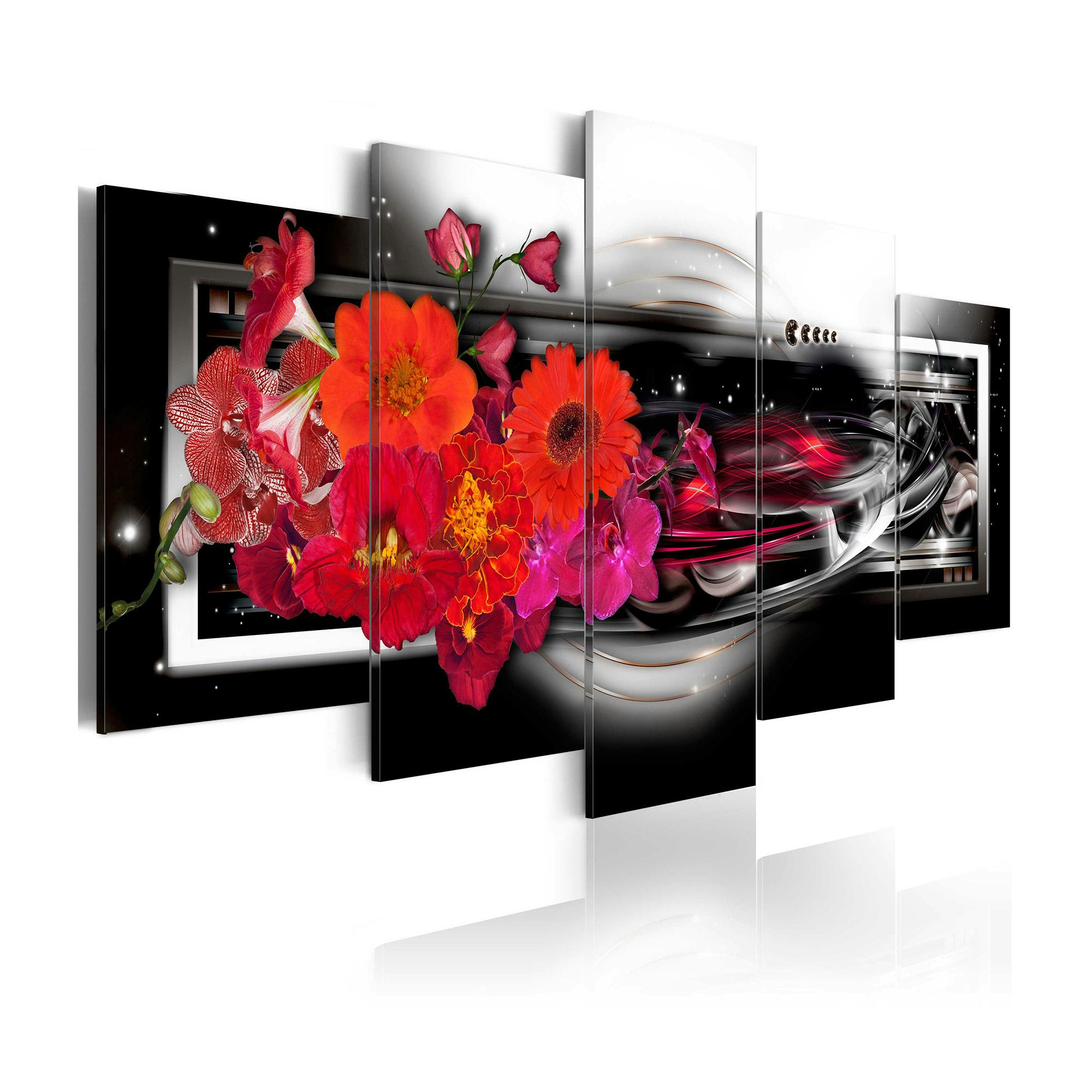 Tavla Arkiio Gerberas On Black Background