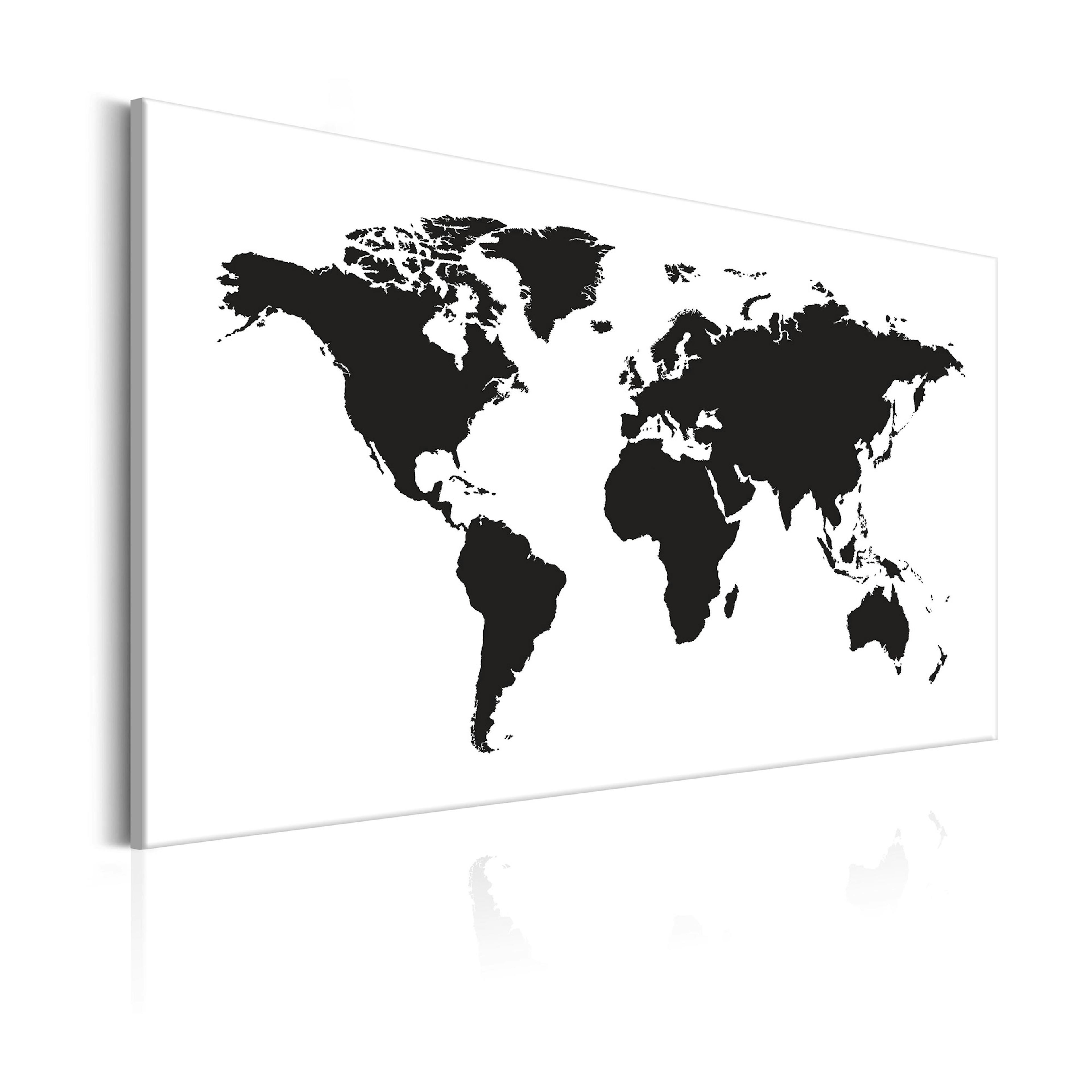 Tavla Arkiio World Map Black & White Elegance