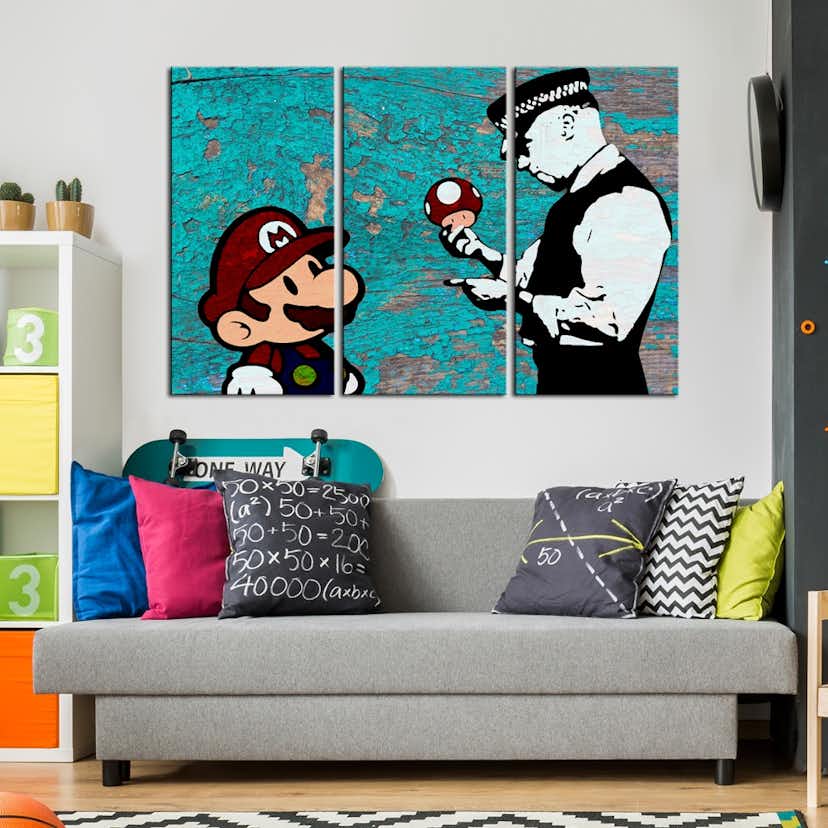 Tavla Arkiio Banksy Cracked Paint