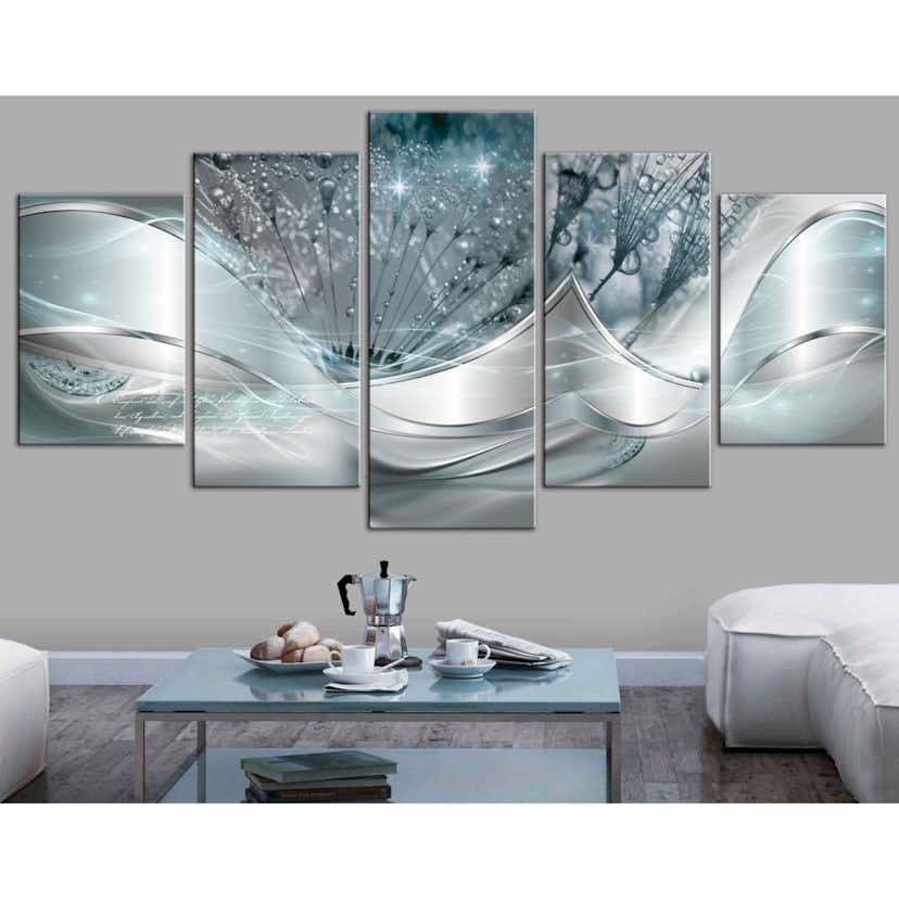 Tavla Arkiio SparklIng Dandelions Blue Wide 5 delar