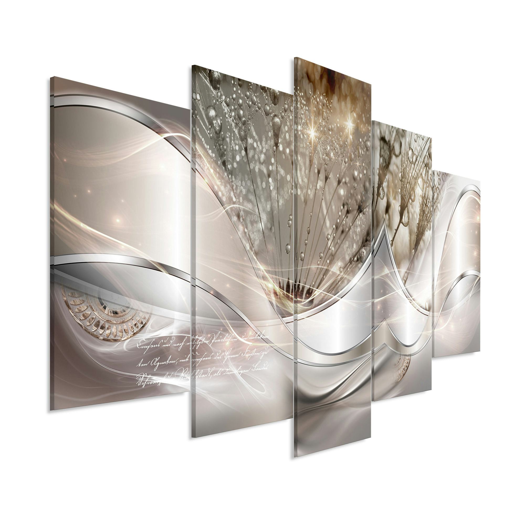 Tavla Arkiio Modern Dandelions Beige Wide 5 delar