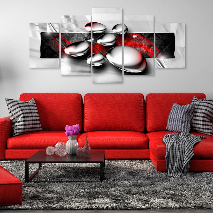 Tavla Arkiio Shiny Stones Wide Red 5 delar