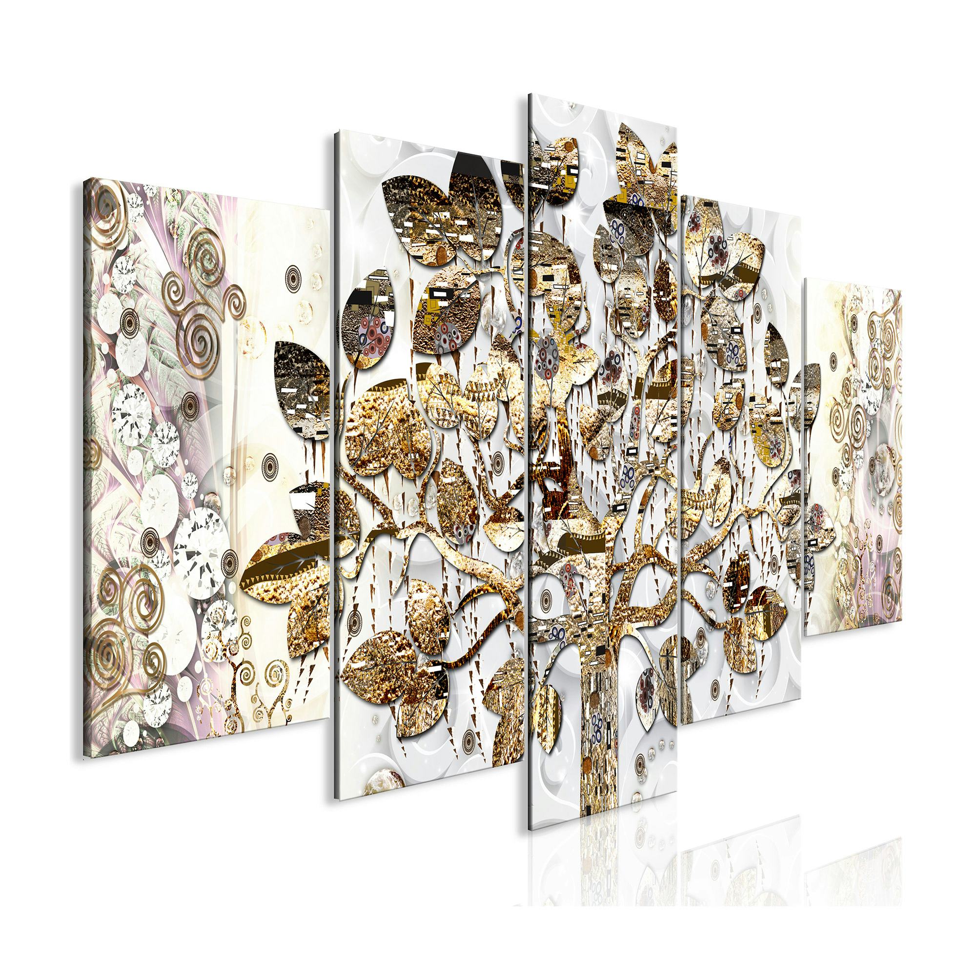 Tavla Arkiio Tree Of Happiness Wide 5 delar 225x100