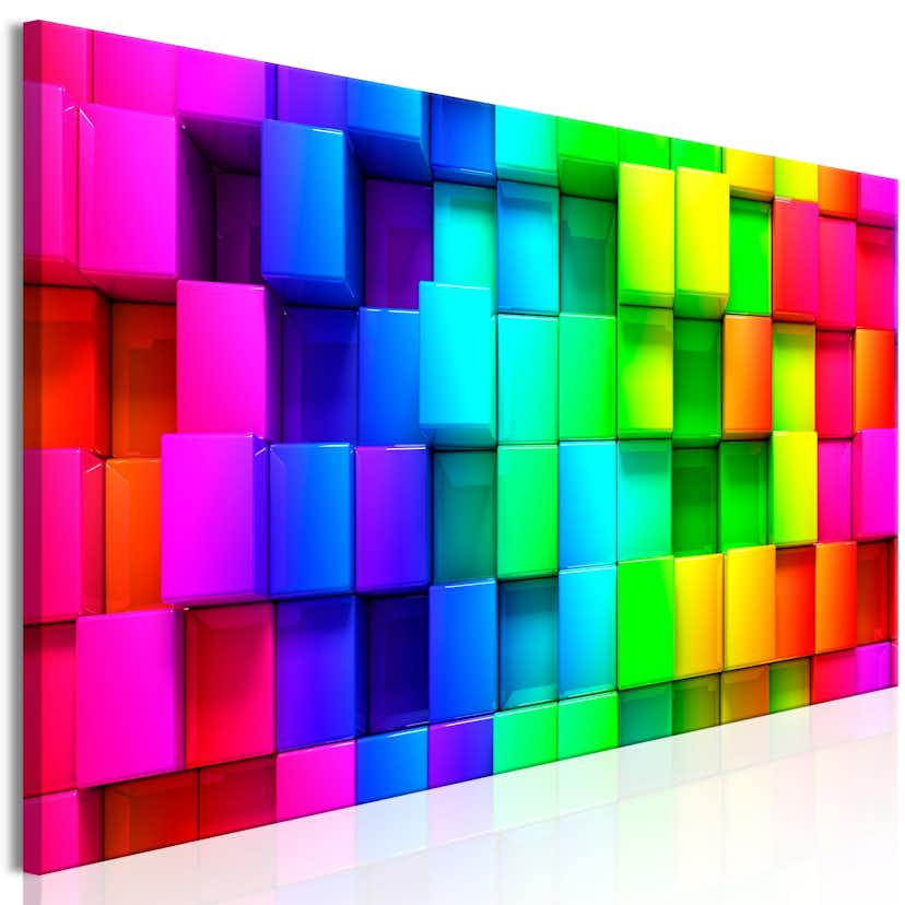 Tavla Arkiio Colourful Cubes Narrow 5 delar
