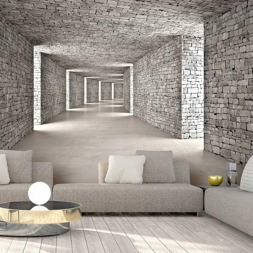 Fototapet Arkiio Mysterious Tunnel Självhäftande