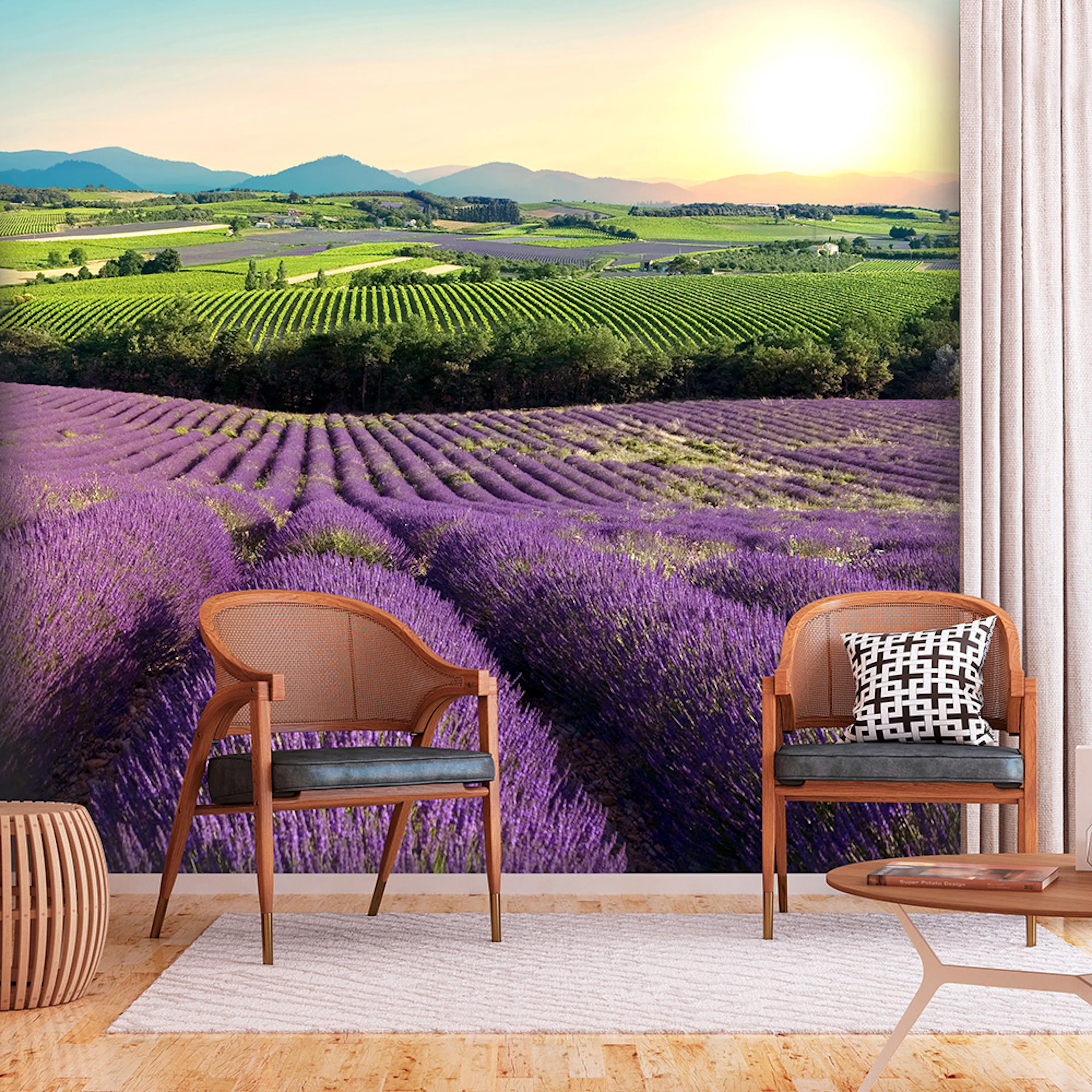 Fototapet Arkiio Lavender Field Självhäftande