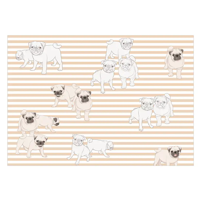 Fototapet Arkiio Playful Dogs