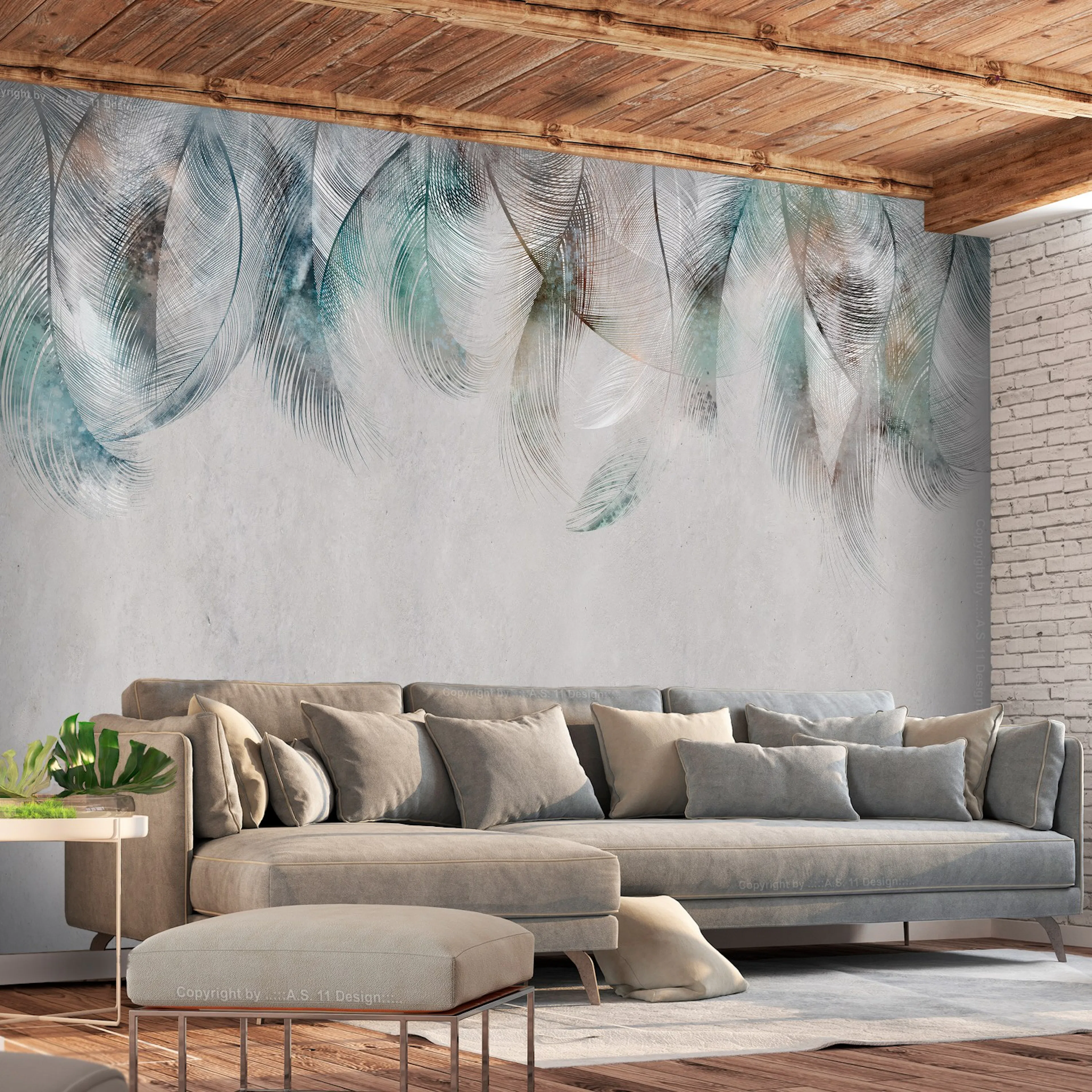 Fototapet Arkiio Colourful Feathers