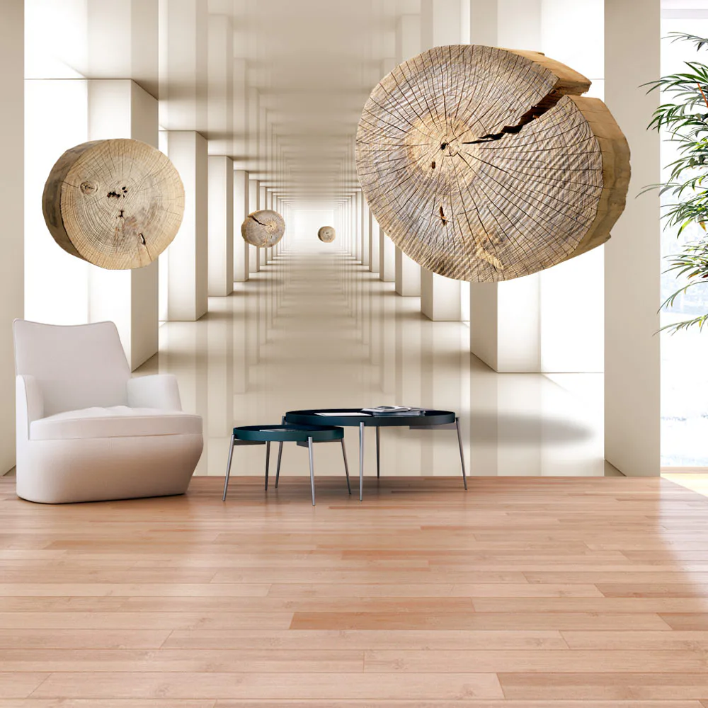 Fototapet Arkiio Flying Discs Of Wood