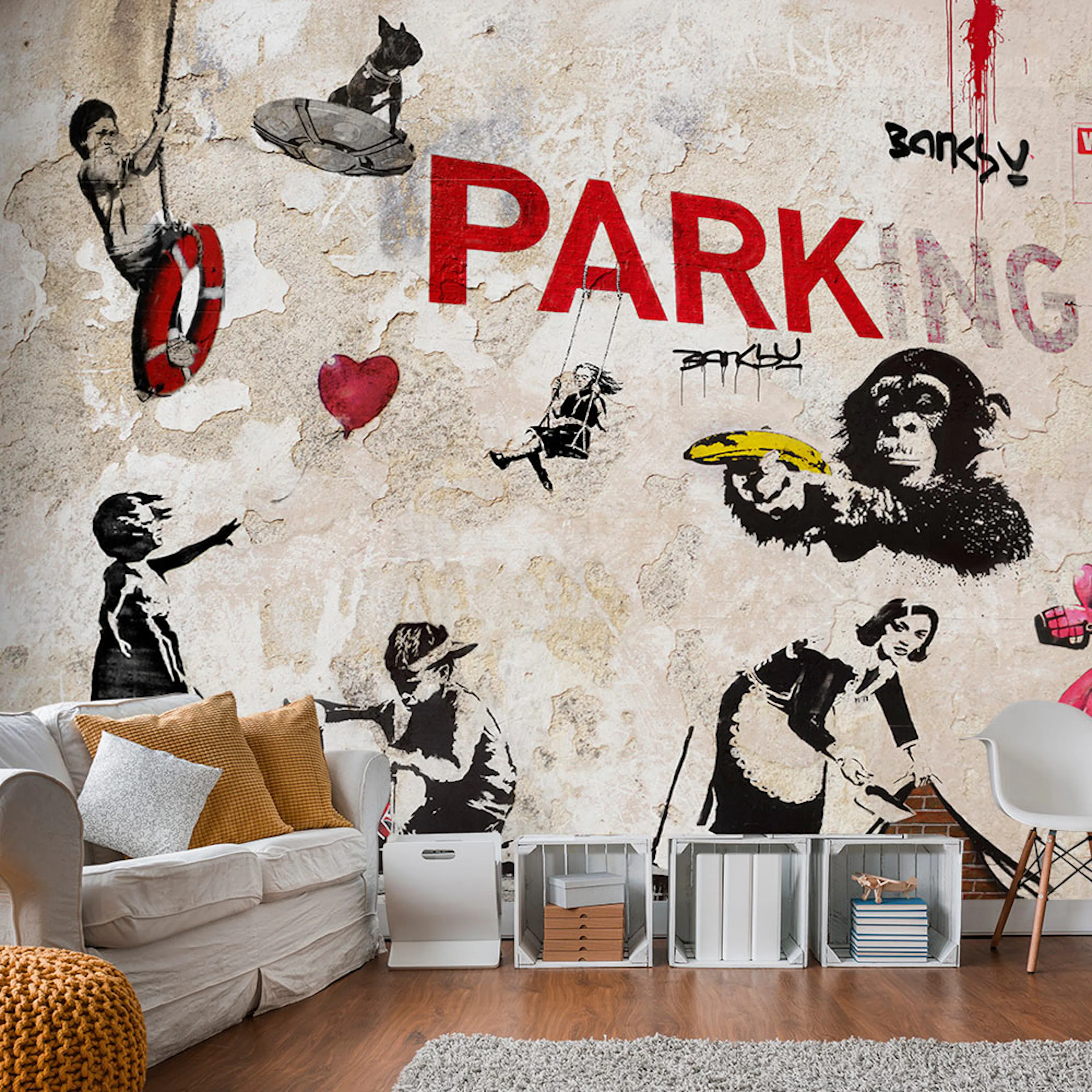 Fototapet Arkiio Banksy Graffiti Collage