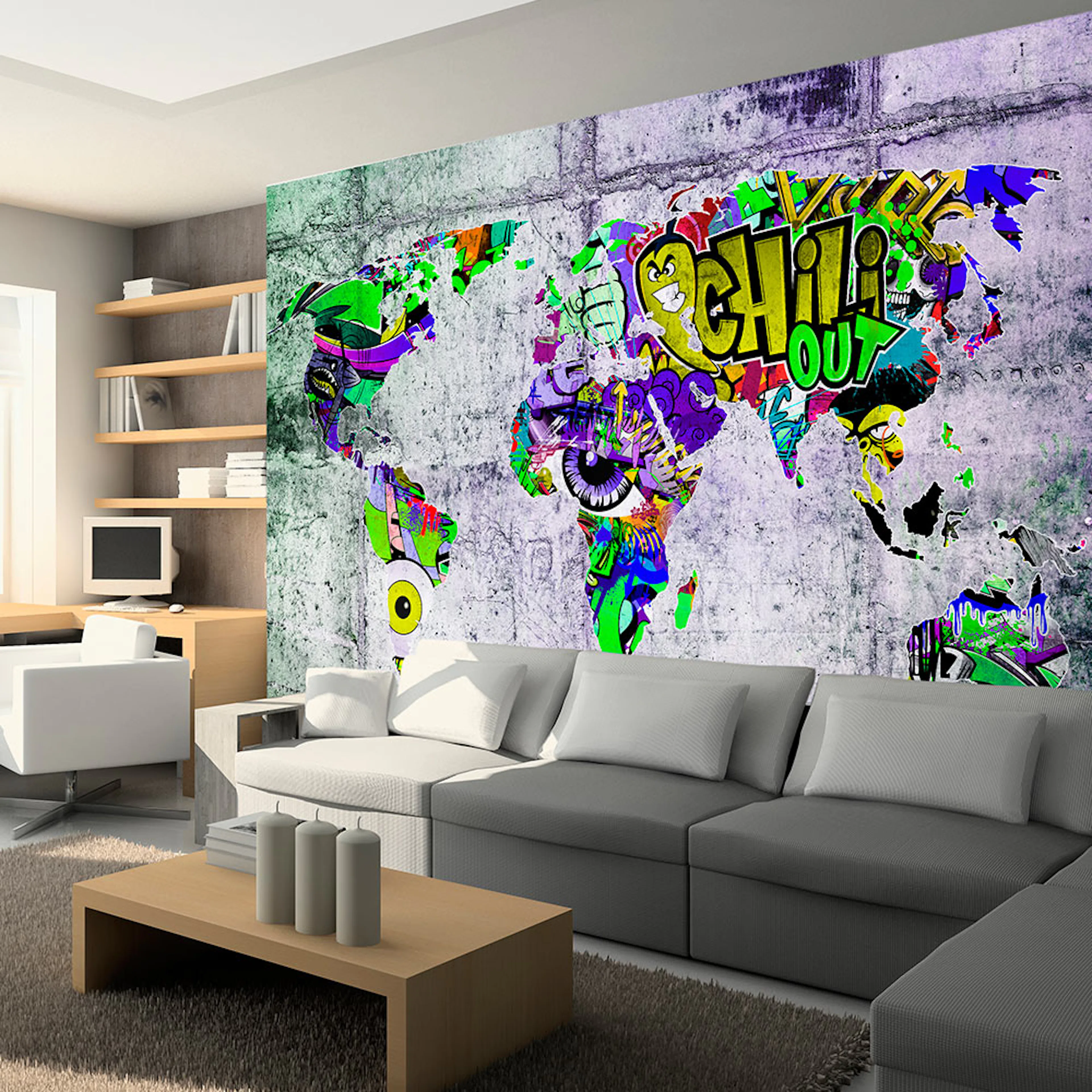 Fototapet Arkiio Självhäftande Borders Of Colors