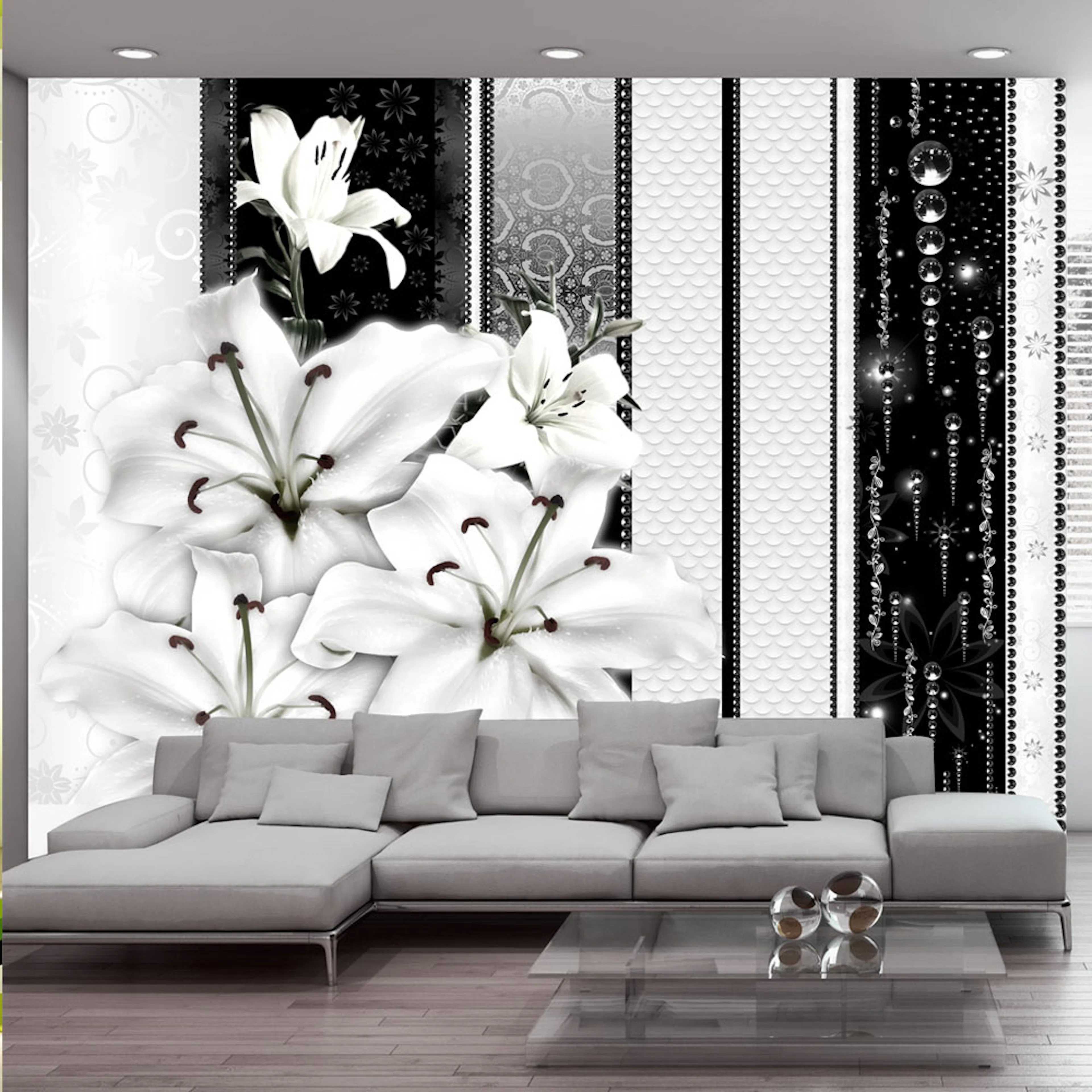Fototapet Arkiio Crying Lilies In White