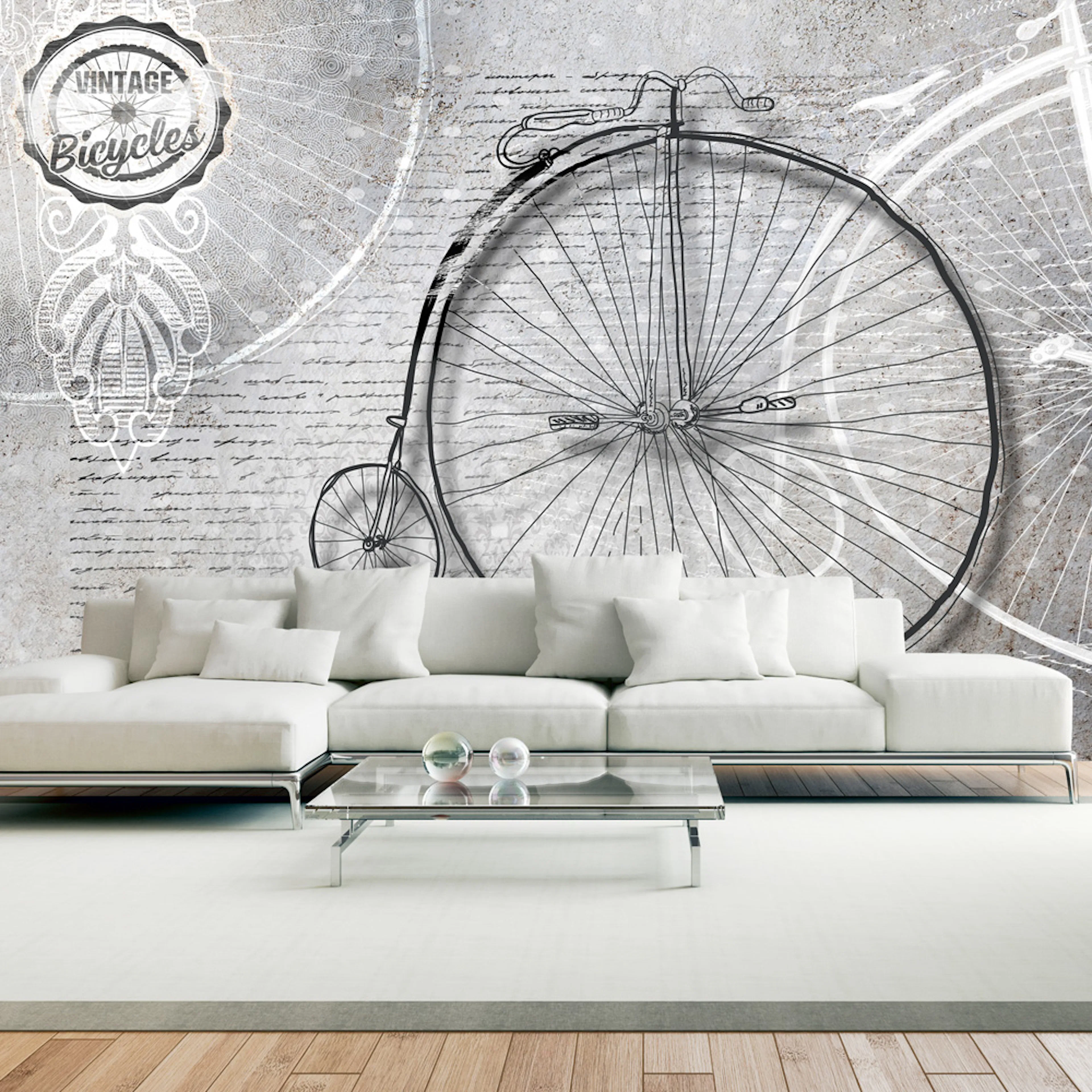 Fototapet Arkiio Vintage Bicycles Black And White