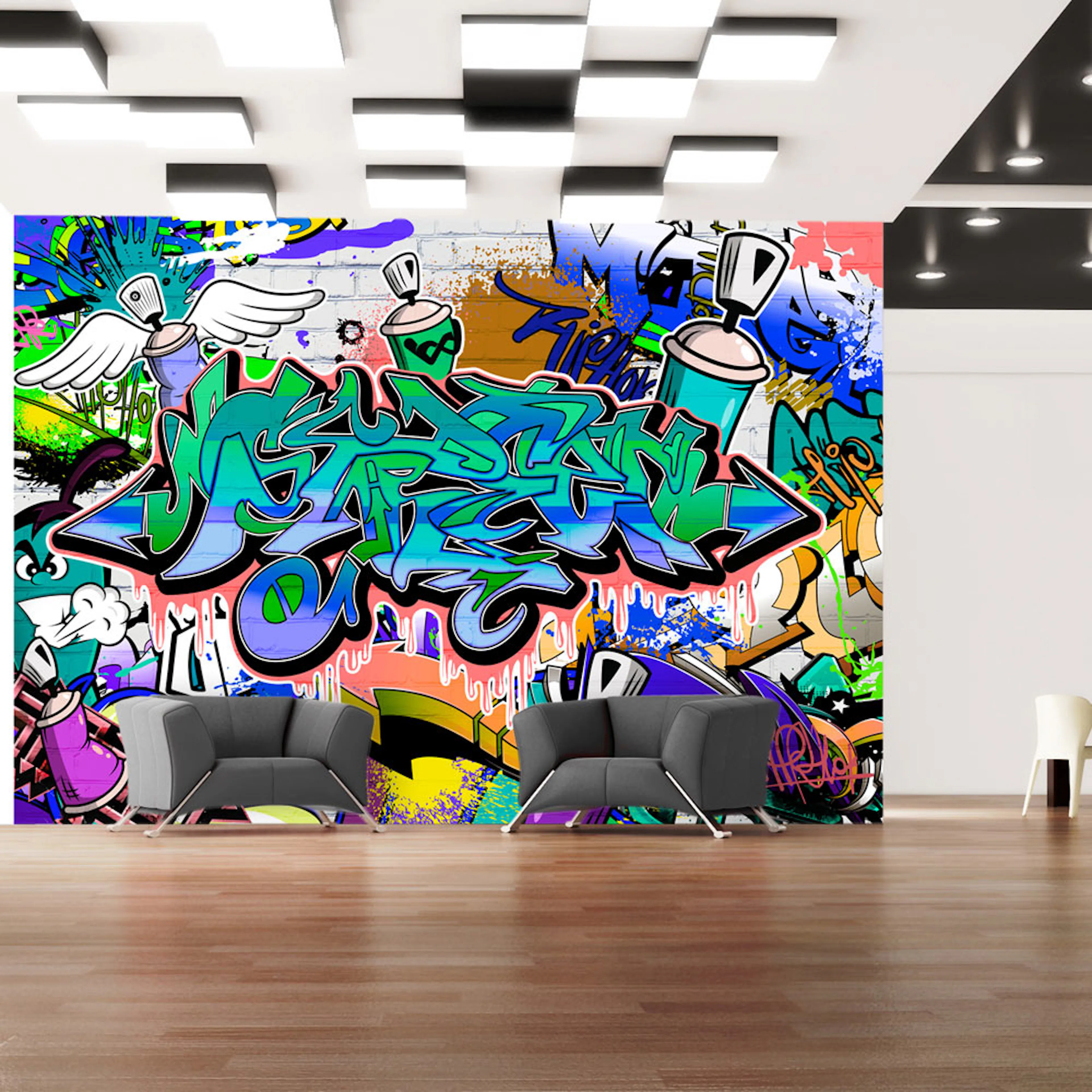 Fototapet Arkiio Graffiti: Blue Theme