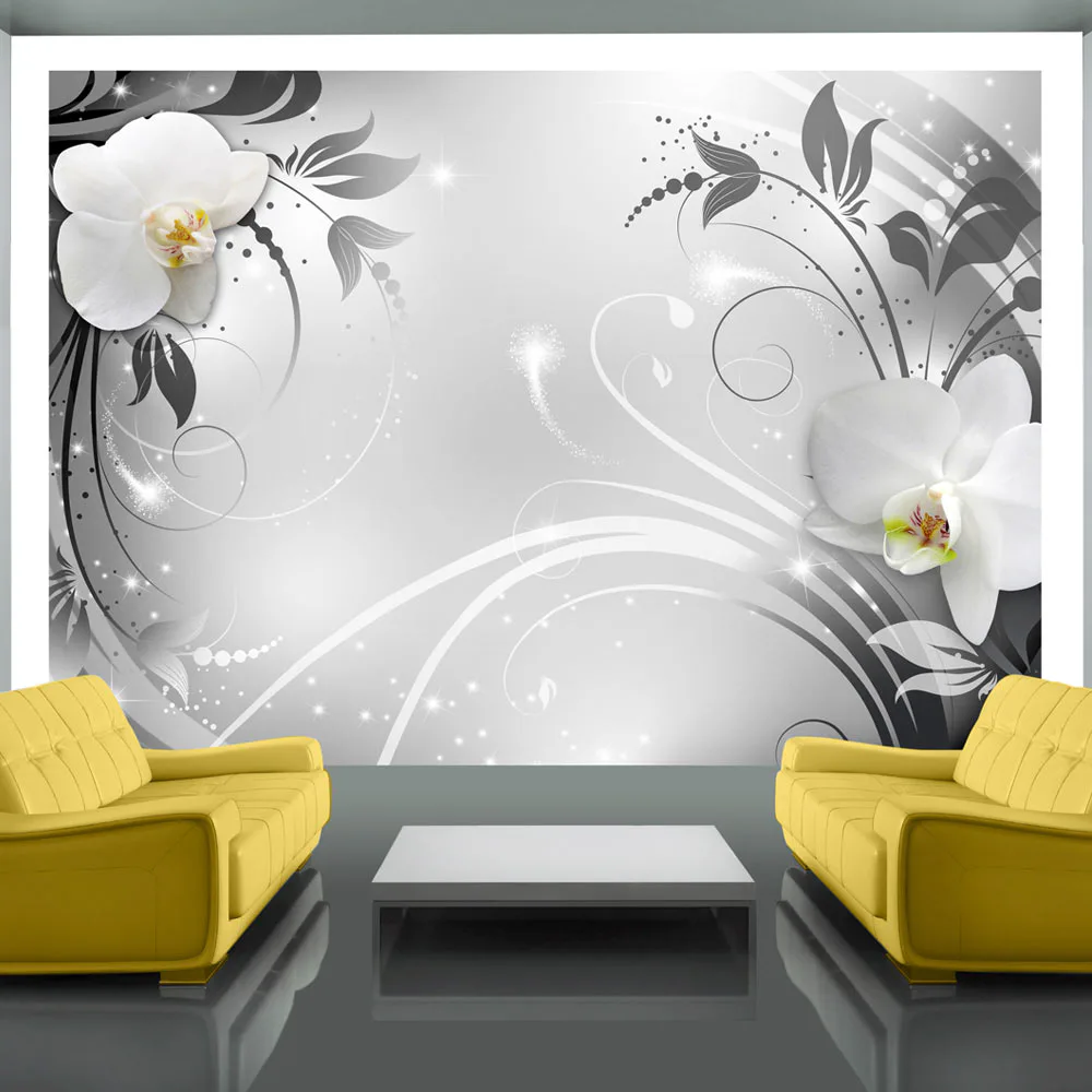 Fototapet Arkiio Orchids On Silver