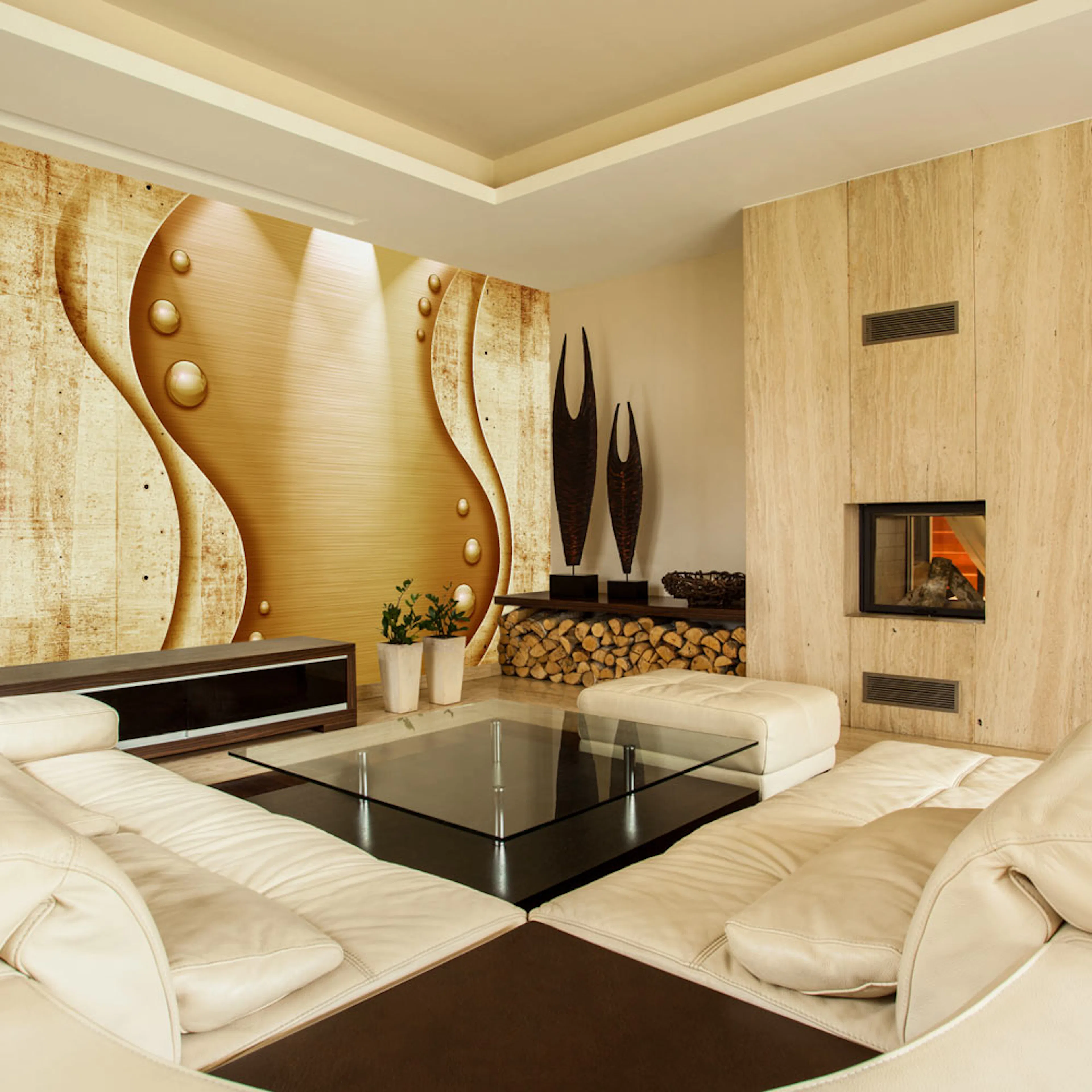 Fototapet Arkiio Självhäftande Honey Waves