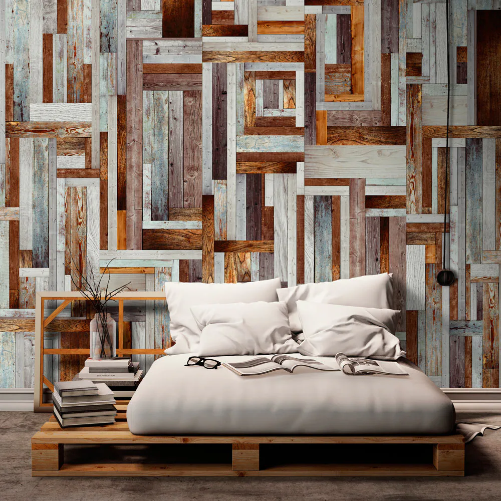Fototapet Arkiio Labyrinth of wooden planks 50x1000 cm