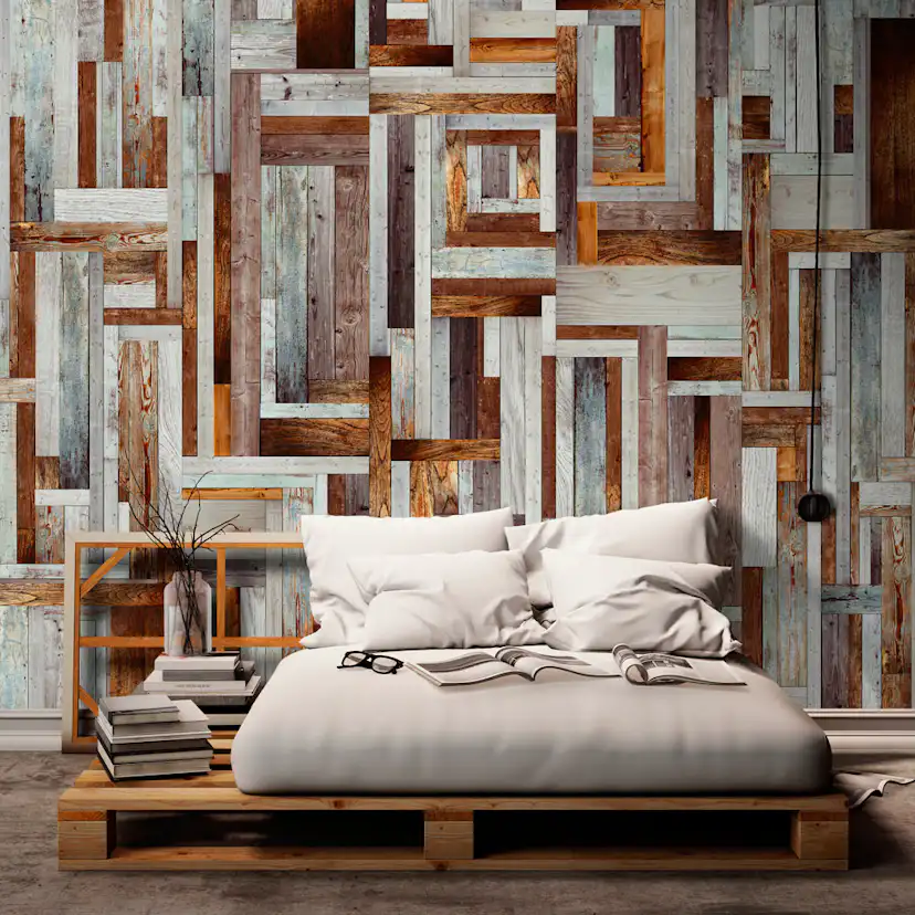Fototapet Arkiio Labyrinth of wooden planks 50x1000 cm