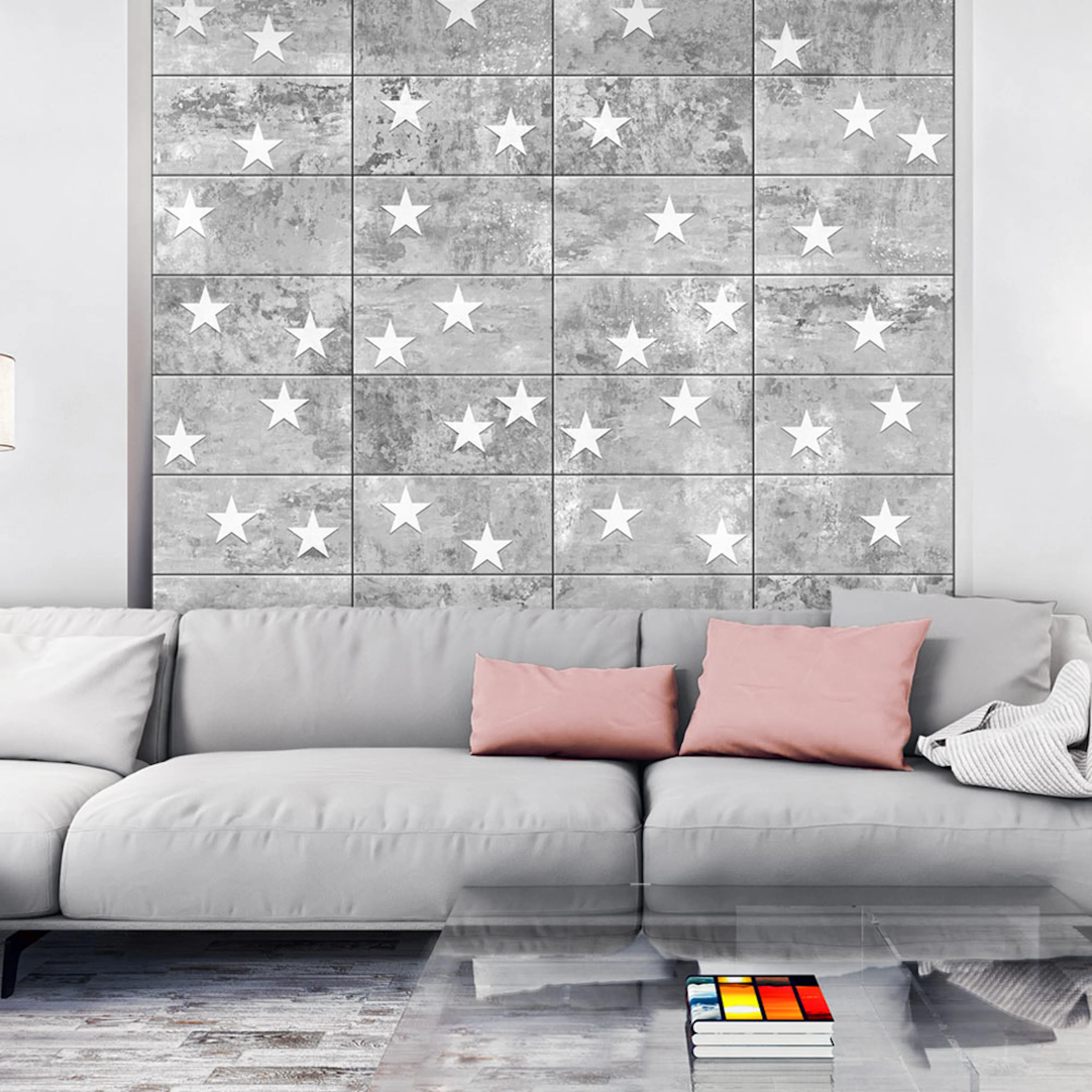Fototapet Arkiio Stars On Concrete 50x1000 cm