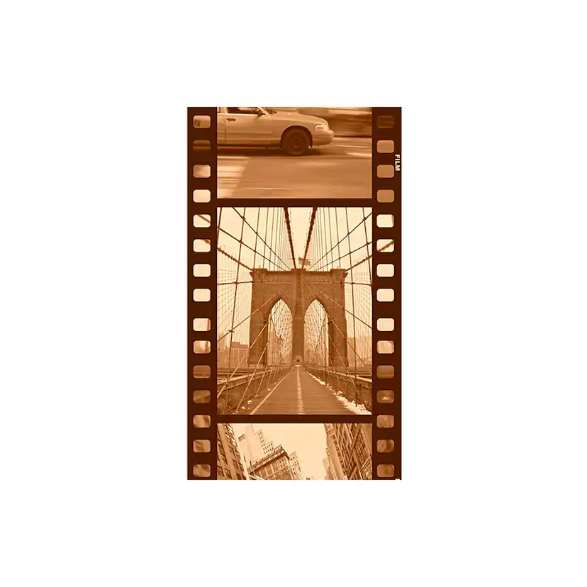 Fototapet Arkiio New York Collage sepia 50x1000 cm