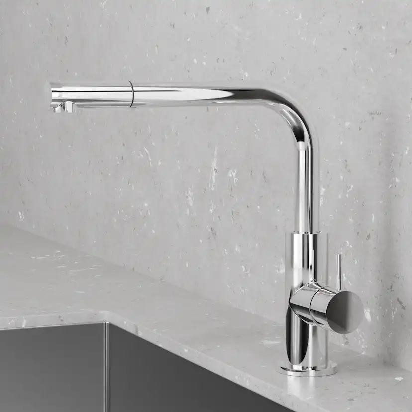 Köksblandare Scandtap Steel Accent 90