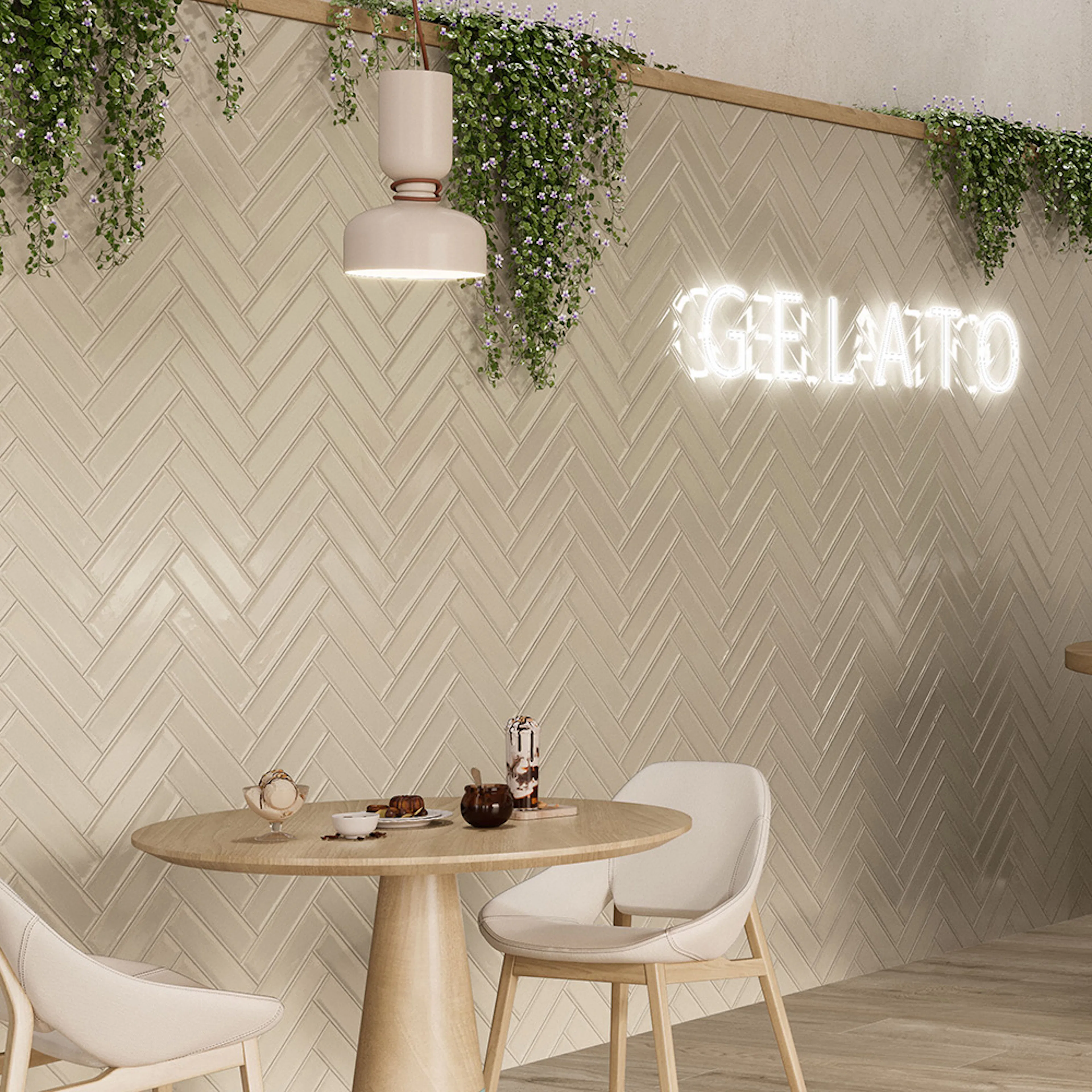 Kakel Tenfors Jewell Ivory Blank 7,5x30 cm