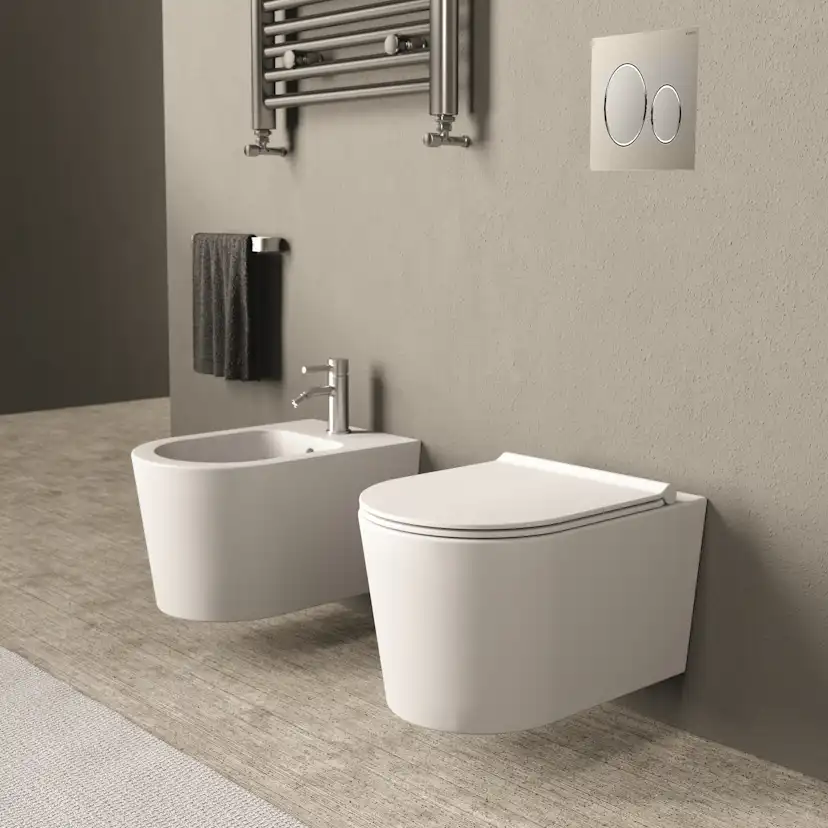 Toalettpaket LH Elba med WC-fixtur och Spolplatta