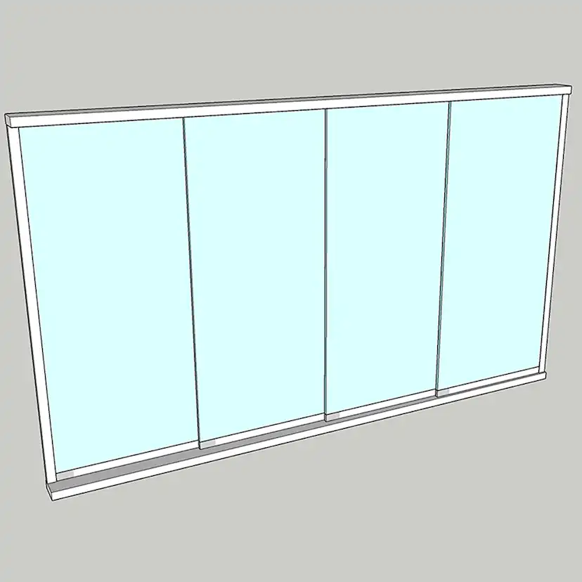 Vikparti Allvy Sunroom s75 3-Glas 4-Delad