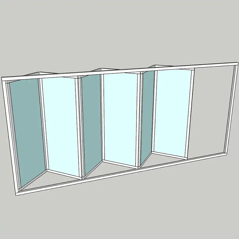 Vikparti Allvy Sunroom s75 3-Glas 6-Delad