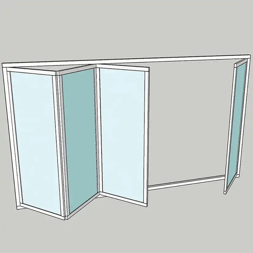 Vikparti Allvy Sunroom s75 3-Glas 4-Delad