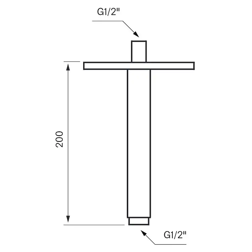 Anslutningsrör Tapwell FI 309-200 Krom