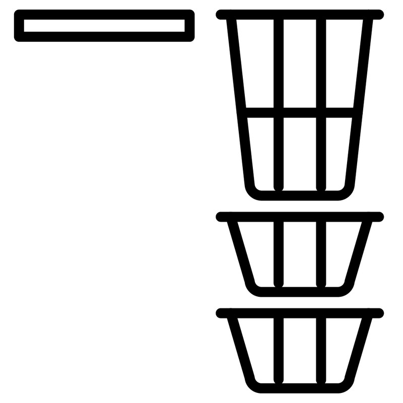 Add-On Temal, 1 x Hylla, 1 x Tvättkorg, 2 x Förvaringskorg