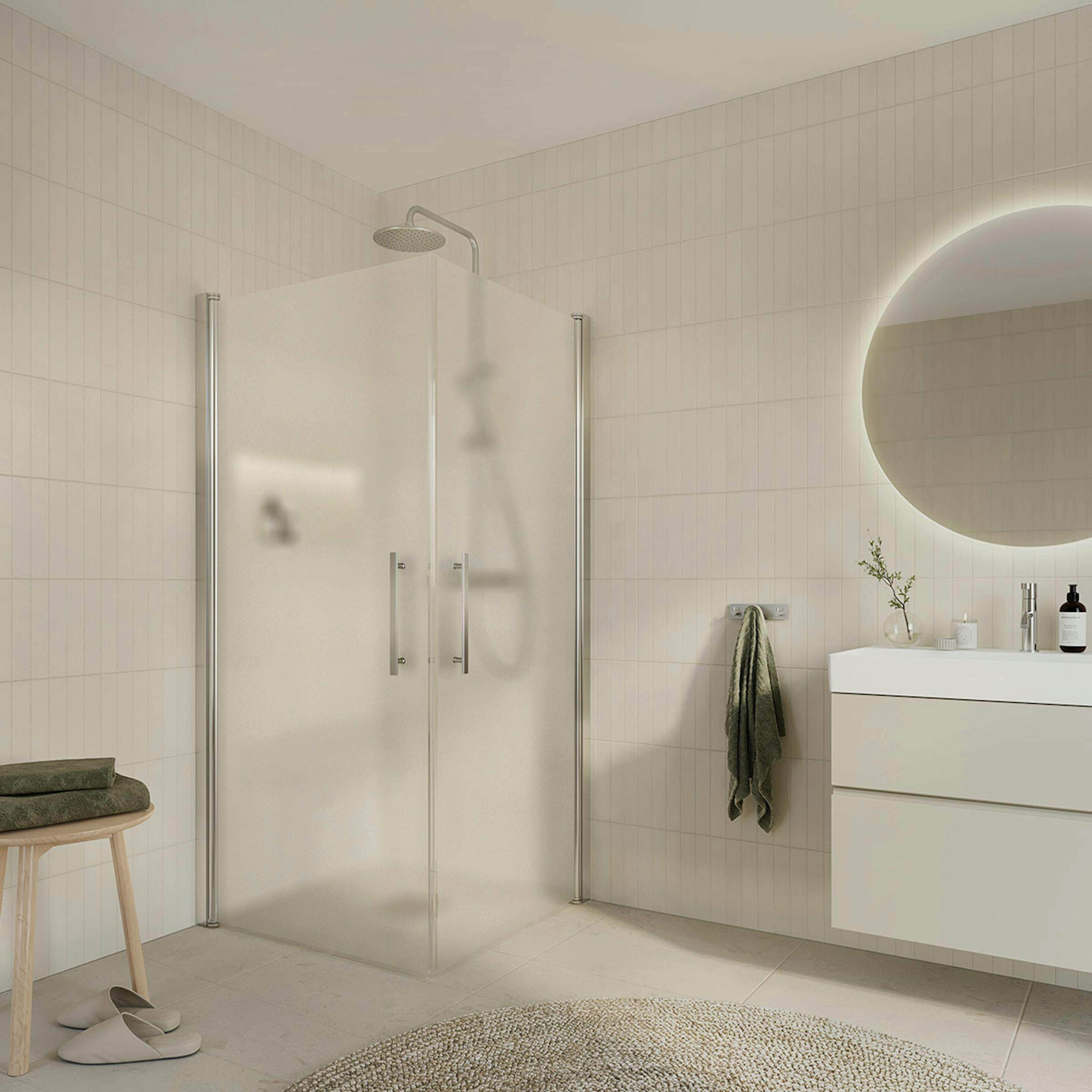 Duschhörn Arrow Round Frostat Glas