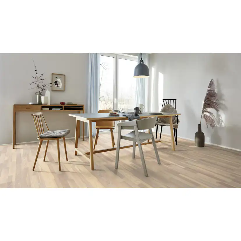 Parkettgolv Boen Ask Marcato Vit Live Matt Lack 3-Stav