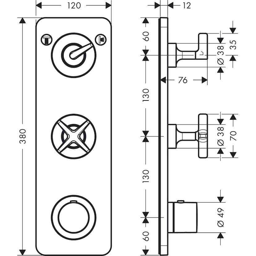 Duschblandare Axor Citterio E 2-utlopp