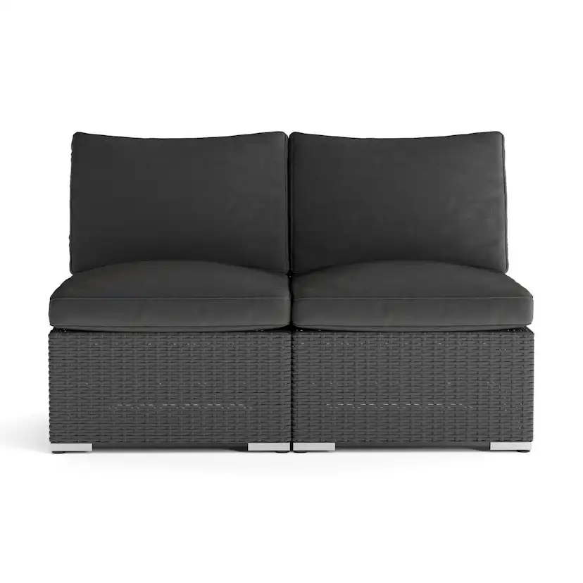 Utesoffa Comfort Garden Wisconsin Loungesoffa Utomhus utan Armstöd 2-sits Konstrotting
