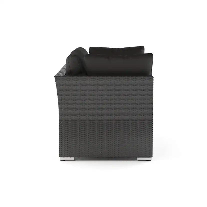 Utesoffa Comfort Garden Wisconsin Premium Loungesoffa Utomhus med Armstöd 2-sits Konstrotting