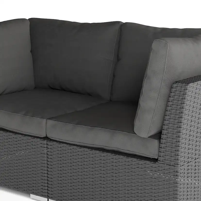 Utesoffa Comfort Garden Wisconsin Premium Loungesoffa Utomhus med Armstöd 2-sits Konstrotting