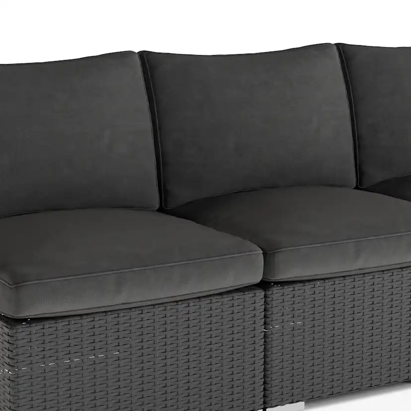Utesoffa Comfort Garden Wisconsin Premium Loungesoffa Utomhus utan Armstöd 3-sits Konstrotting