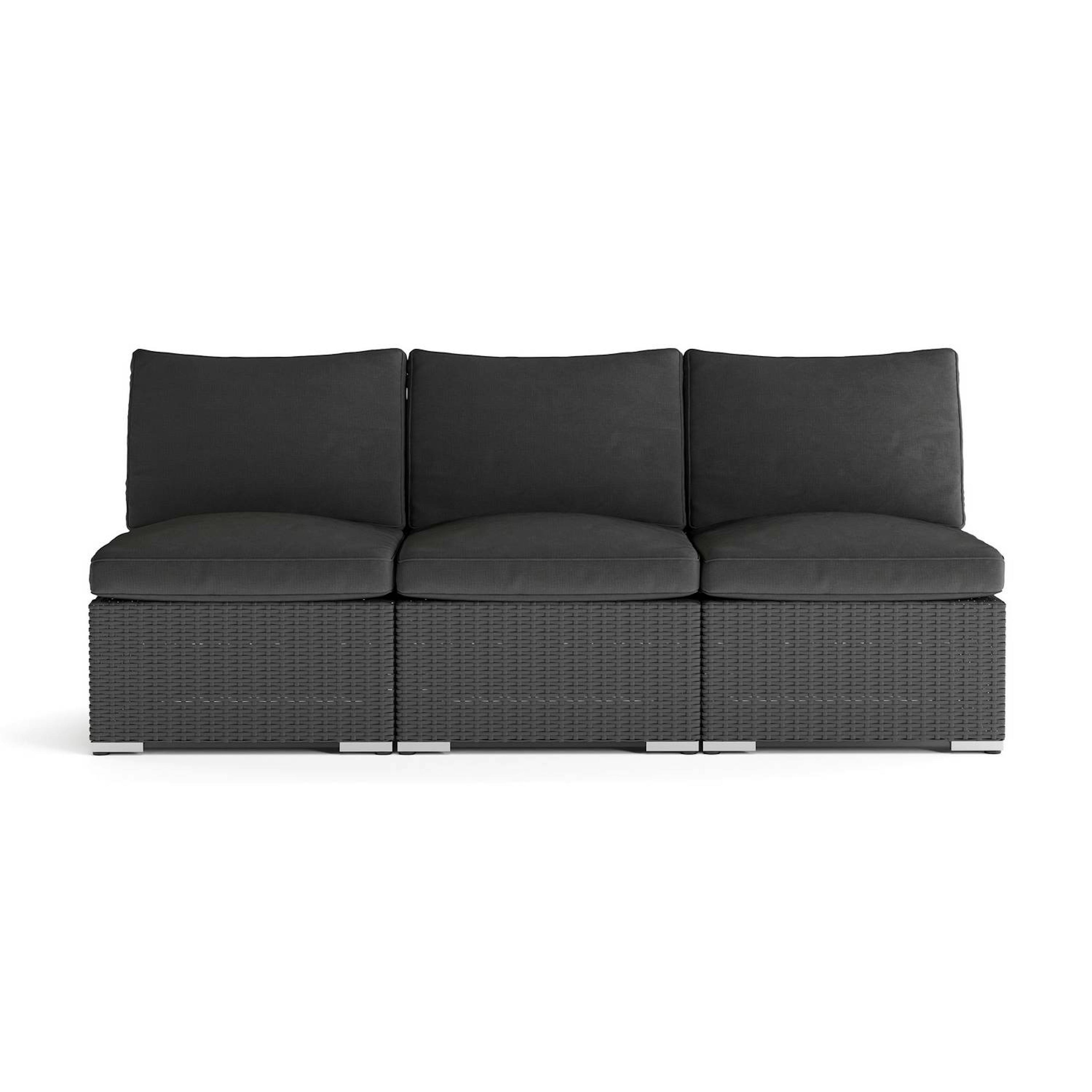 Utesoffa Comfort Garden Wisconsin Premium Loungesoffa Utomhus utan Armstöd 3-sits Konstrotting