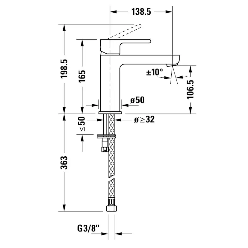 Tvättställsblandare Duravit B.2