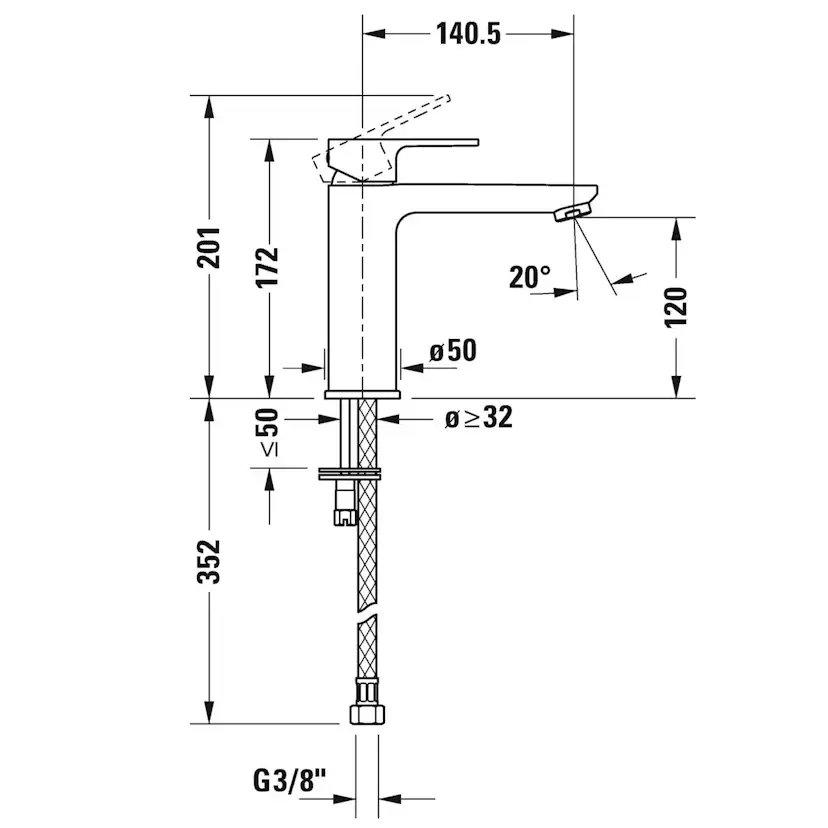 Tvättställsblandare Duravit B.3