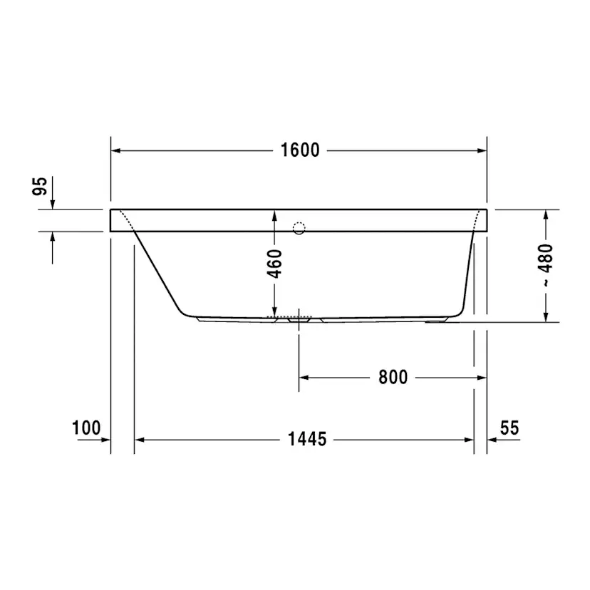Badkar Duravit Happy D2 Inbyggnad