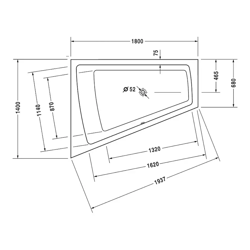 Badkar Duravit Paiova Inbyggnad