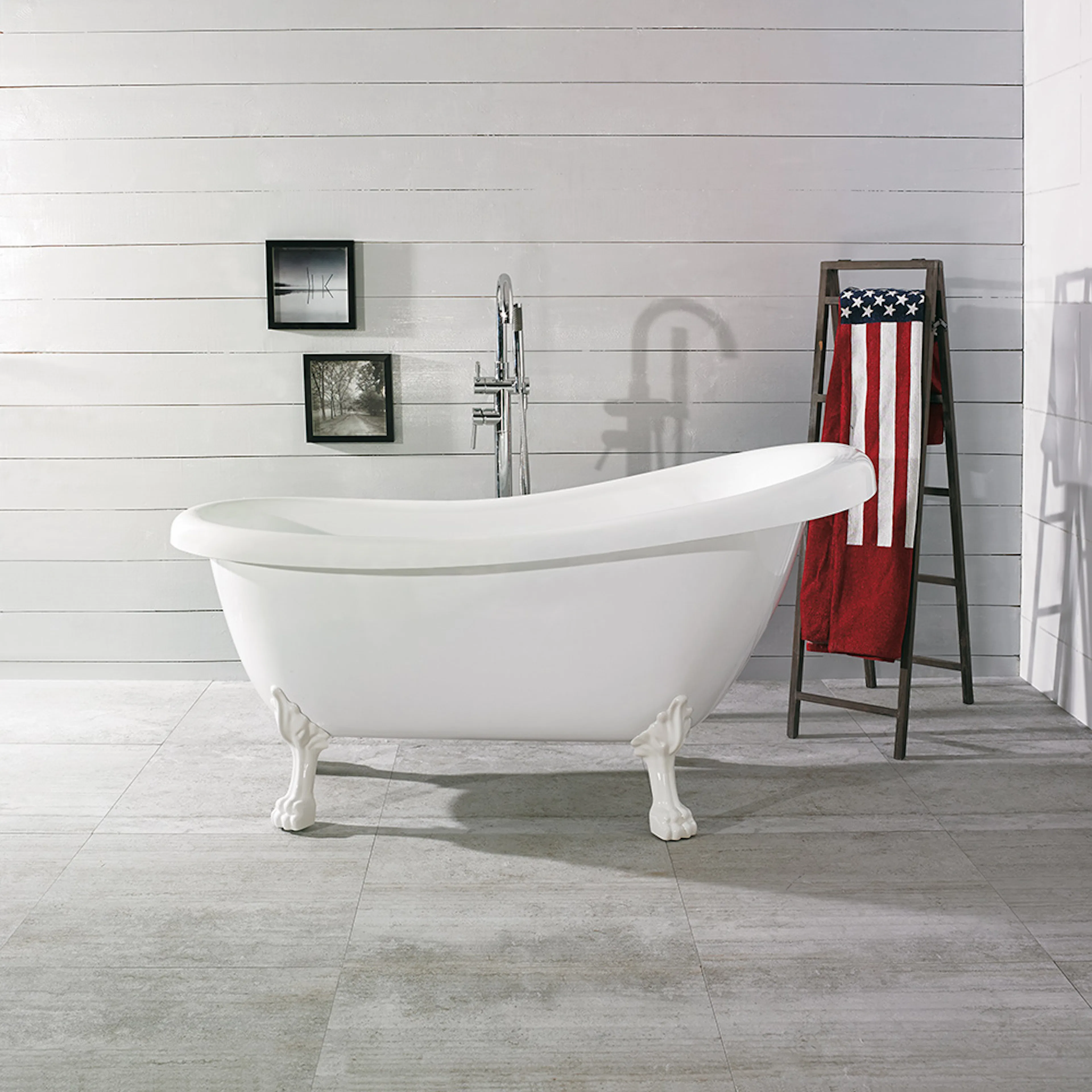 Badkar Noro Old England Vit