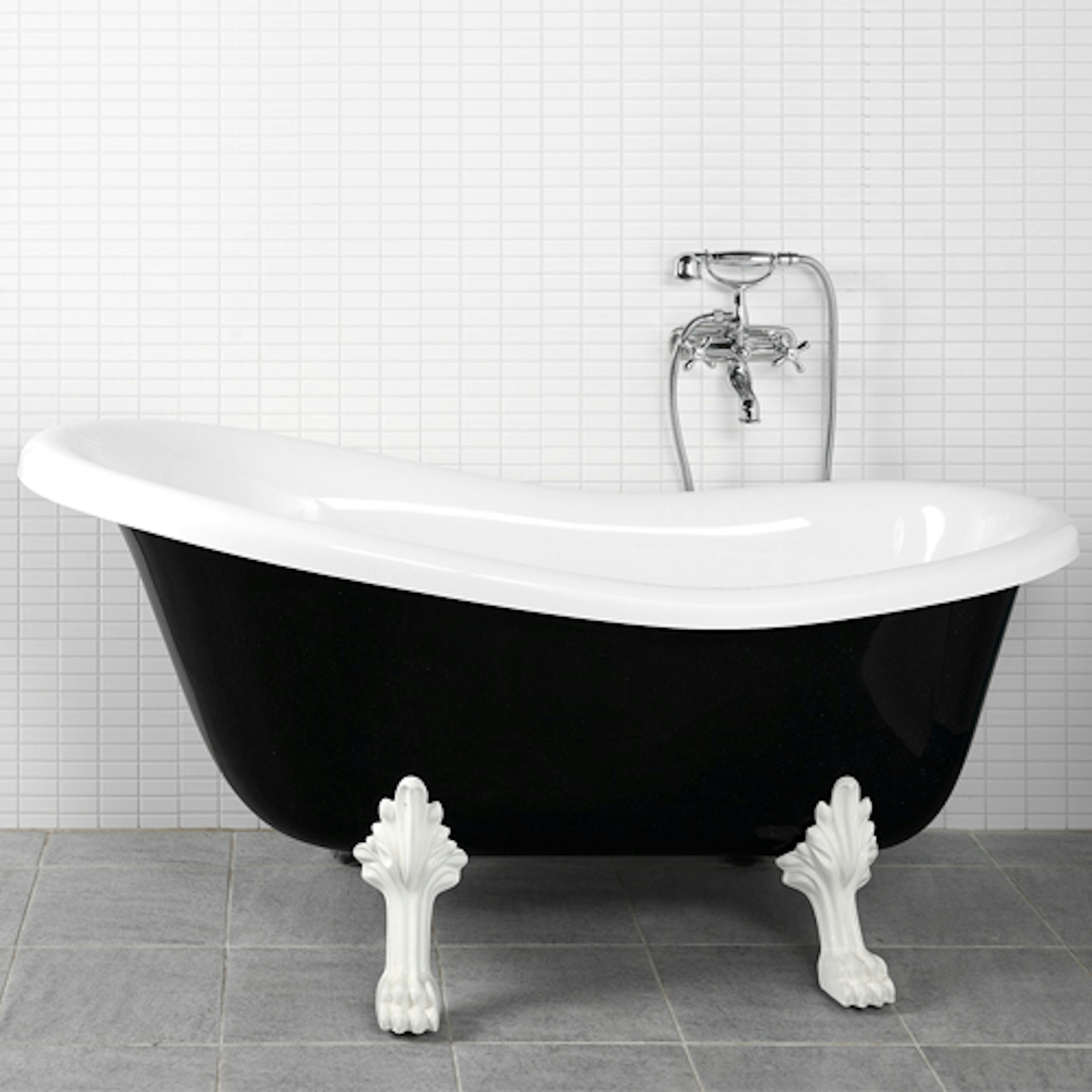 Badkar Westerbergs Victoria Svart/Vit